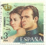 Stamps Spain -  SERIE JUAN CARLOS Y SOFIA, REYES DE ESPAÑA. PAREJA REAL, VALOR FACIAL 3 Pts. EDIFIL 2304