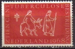 Sellos de Europa - Holanda -  HOLANDA Netherlands 1968 Sello Navidad PRO TUBERCULOSIS