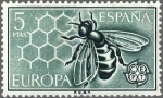 Sellos de Europa - Espaa -  ESPAÑA 1962 1449 Sello Nuevo Europa CEPT Abeja en Panal de Miel Yv1283