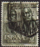 Stamps Spain -  ESPAÑA 1961 1399 Sello XII Cent. Fundación Oviedo Apostolado de la Cámara Santa Yv1072 Usado