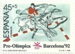 Stamps Spain -  BARCELONA´92. IIa SERIE PRE-OLÍMPICA. Nº8, HÍPICA. EDIFIL 2997