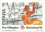 Stamps Spain -  BARCELONA´92. IIa SERIE PRE-OLÍMPICA. Nº 5, BALONMANO. EDIFIL 2994