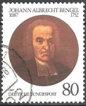 Sellos de Europa - Alemania -  300o Nacimiento Aniv de Johann Albrecht Bengel (teólogo).