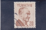 Stamps Turkey -  presidente Ismet Inönü