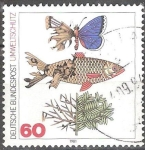 Stamps Germany -  Protección del Medio Ambiente, medio por influencias nocivas del medio ambiente dañado.