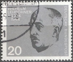 Stamps Germany -  20 Aniv de atentado contra la vida de Hitler. Anti-hitlerianos Mártires.Wilhelm Leuschner.