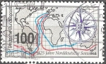 Stamps Germany -  125 años del Observatorio Naval del norte de Alemania en Hamburgo.