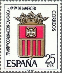 Stamps Spain -  ESPAÑA 1963 1521 Sello Nuevo Coronación Ntra. Sra. De la Merced Escudo de la Orden c/señal charnela