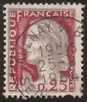 Stamps France -  Marianne de Décaris  1960  0,25 ff