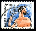 Stamps Greece -  GRECIA_SCOTT 1555 POSEIDON. $0.45