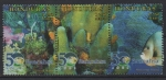 Stamps Honduras -  GORGONIA  MARIAE,  PILLAR  CORAL  Y  POMACANTHUS  ARCUATUS.