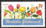 Stamps Germany -  Felicitaciones, Flores