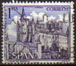 Stamps Spain -  ESPAÑA 1964 1546 Sello Serie Turistica Paisajes y Monumentos Alcazar de Segovia usado