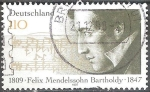 Stamps Germany -  150 años de Felix Mendelssohn (Compositor).