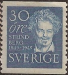 Sellos del Mundo : Europa : Suecia : August Strindberg  1949  30 öre