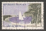 Sellos de Europa - Francia -  velero en  Arcachon