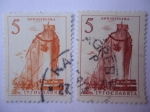 Stamps Yugoslavia -  Nave en el Astellero- Ingeniería y Arquitectura Naval - Astillero Naval.