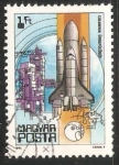 Stamps Hungary -  Columbia shuttle, 1981