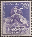 Stamps Spain -  III Centenario de la muerte de Velázquez   1961  2,50 ptas