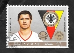 Stamps United Arab Emirates -  Ajman - 101 - Gerd Müller, futbolista alemán