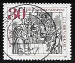 Stamps Germany -  Martin Luther y el  Kaiser Karl V