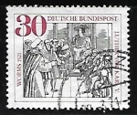 Stamps Germany -  Martin Luther y el  Kaiser Karl V