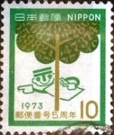 Stamps Japan -  Scott#1043 Intercambio 0,20 usd 10 y. 1973