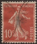 Sellos de Europa - Francia -  Sembradora 1906  10 cents rojo