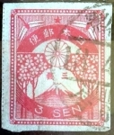 Stamps Japan -  Scott#182 intercambio, 0,80 usd 3 s, 1923