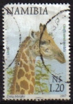 Stamps Namibia -  NAMIBIA 1997 Sello Serie Animales Jirafa Usado