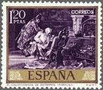 Stamps Spain -  ESPAÑA 1968 1857 Sello Nuevo Pintor Mariano Fortuny Marsal El Coleccionista de Estampas