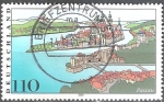 Stamps Germany -  Paisajes en Alemania,los ríos Danubio, Inn y Ilz en Passau.  