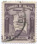 Stamps Bolivia -  Mapa de Bolivia