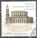 Stamps Germany -  250años Anniv. De la Iglesia de la Corte Católica en Dresde.