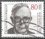 Stamps Germany -  Centenario del nacimiento de Karl Barth (teólogo).