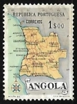 Sellos del Mundo : Africa : Angola : Mapa de Angola