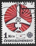 Sellos de Europa - Checoslovaquia -  Stylized aircraft and logo