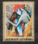 Stamps United Arab Emirates -  Ajman - Pintura de Degas