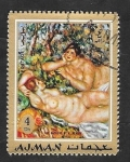 Stamps United Arab Emirates -  Ajman - Pintura de Renoir