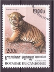 Sellos de Asia - Camboya -  serie- Tigres