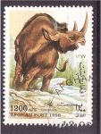 Stamps Asia - Afghanistan -  Rinoceronte prehistórico
