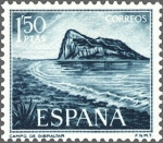 Stamps Spain -  ESPAÑA 1969 1933 Sello Nuevo Pro Trabajadores de Gibraltar  Vistas del Peñon