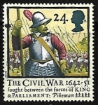 Stamps United Kingdom -  350th Anniv of the Civil War