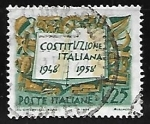 Stamps : Europe : Italy :  10 años de la constitucion italiana