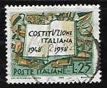 Stamps : Europe : Italy :  10 años de la constitucion italiana