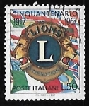 Stamps : Europe : Italy :  50°aniversario  de la  fundacion del Lions Clubs