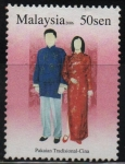 Stamps Malaysia -  HOMBRE  Y  MUJER  CON  TRAJE  TRADICIONAL  DE  CHINA