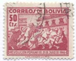 Sellos del Mundo : America : Bolivia : Conmemoracion de la revolucion del 21 de Julio de 1946