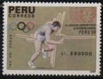 Sellos de America - Per -  4th  JUEGOS  DEPORTIVOS  SUDAMERICANOS.  CARRERA.