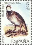 Stamps Spain -  ESPAÑA 1971 2039 Sello Nuevo Fauna Hispanica Perdiz Roja Alectoris Rufa